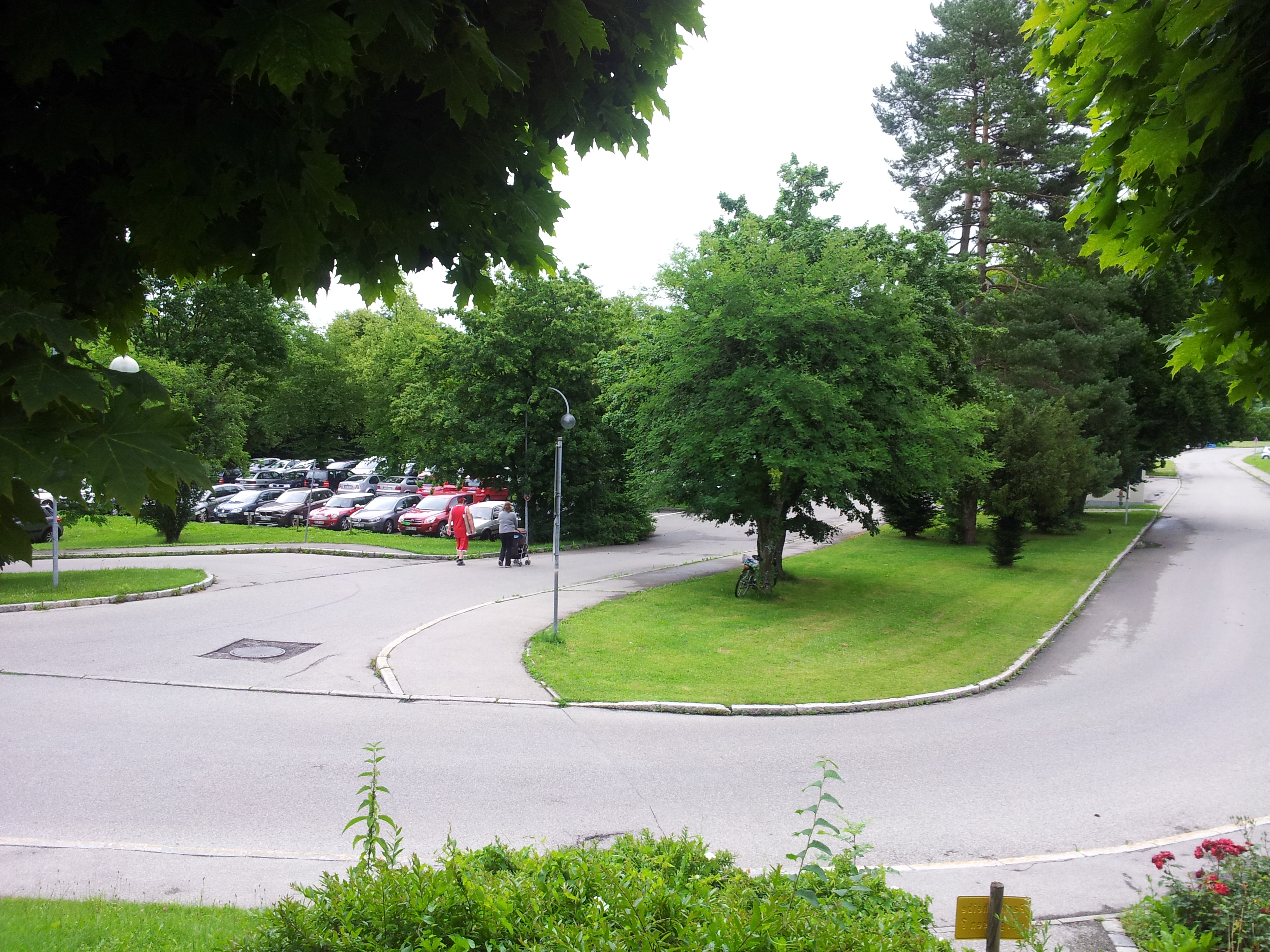The parking lot directly in front of the dialysis clinic